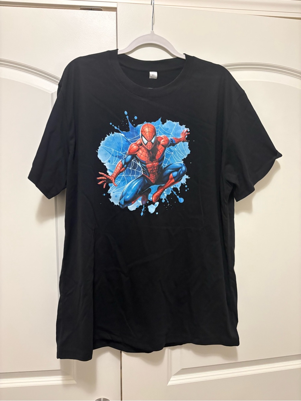 Brand new unisex szXL Black Spider-Man Graphic T-Shirt - Men's Casual Tee